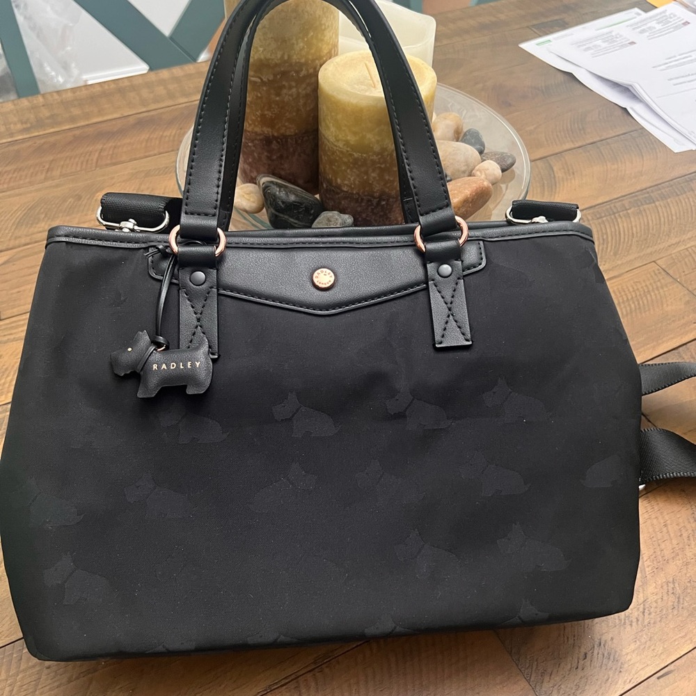 NWOT Radley London black Scottie Dog tote bag